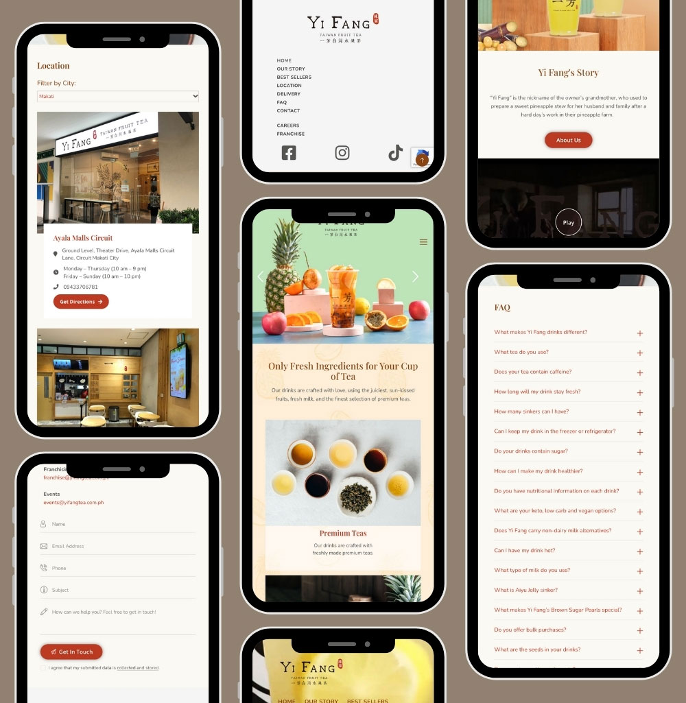 Yifang Tea site screenshot